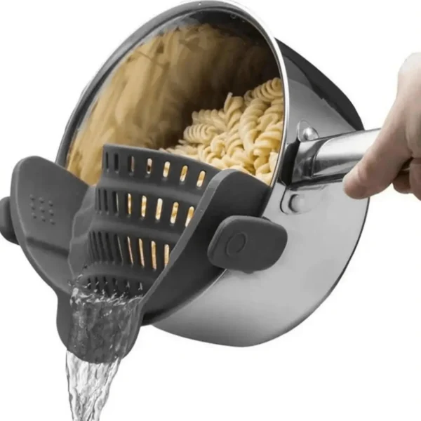 Clip-On Siliconen Vergiet – Aftappen van Pannen Zonder Spatten