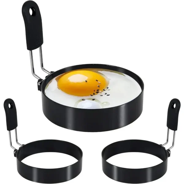 Set 4 Anti-aanbak RVS Ringen – Perfecte Gebakken Eieren & Pannenkoeken