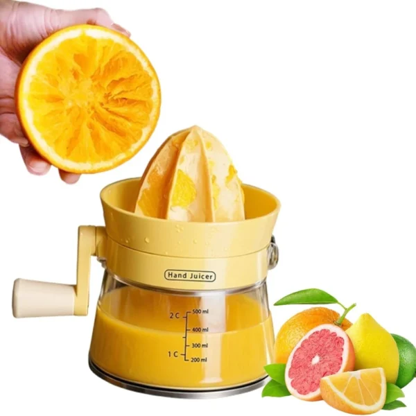 Multifunctionele Handmatige Citruspers — Vruchtvleesfilter & Kristalheldere Sap